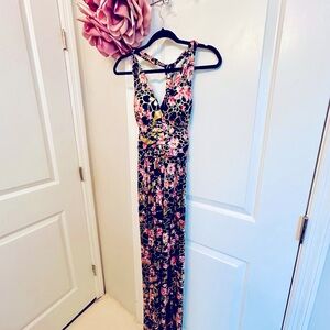 Long floral party dress!!
